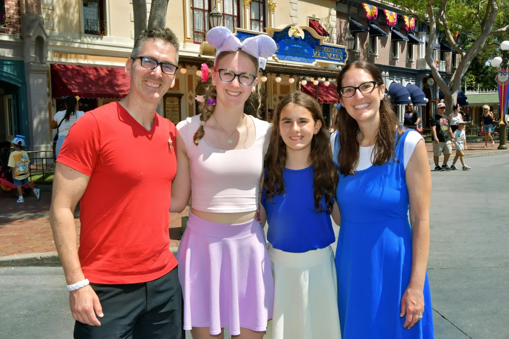 Christina and family at Disneyland
